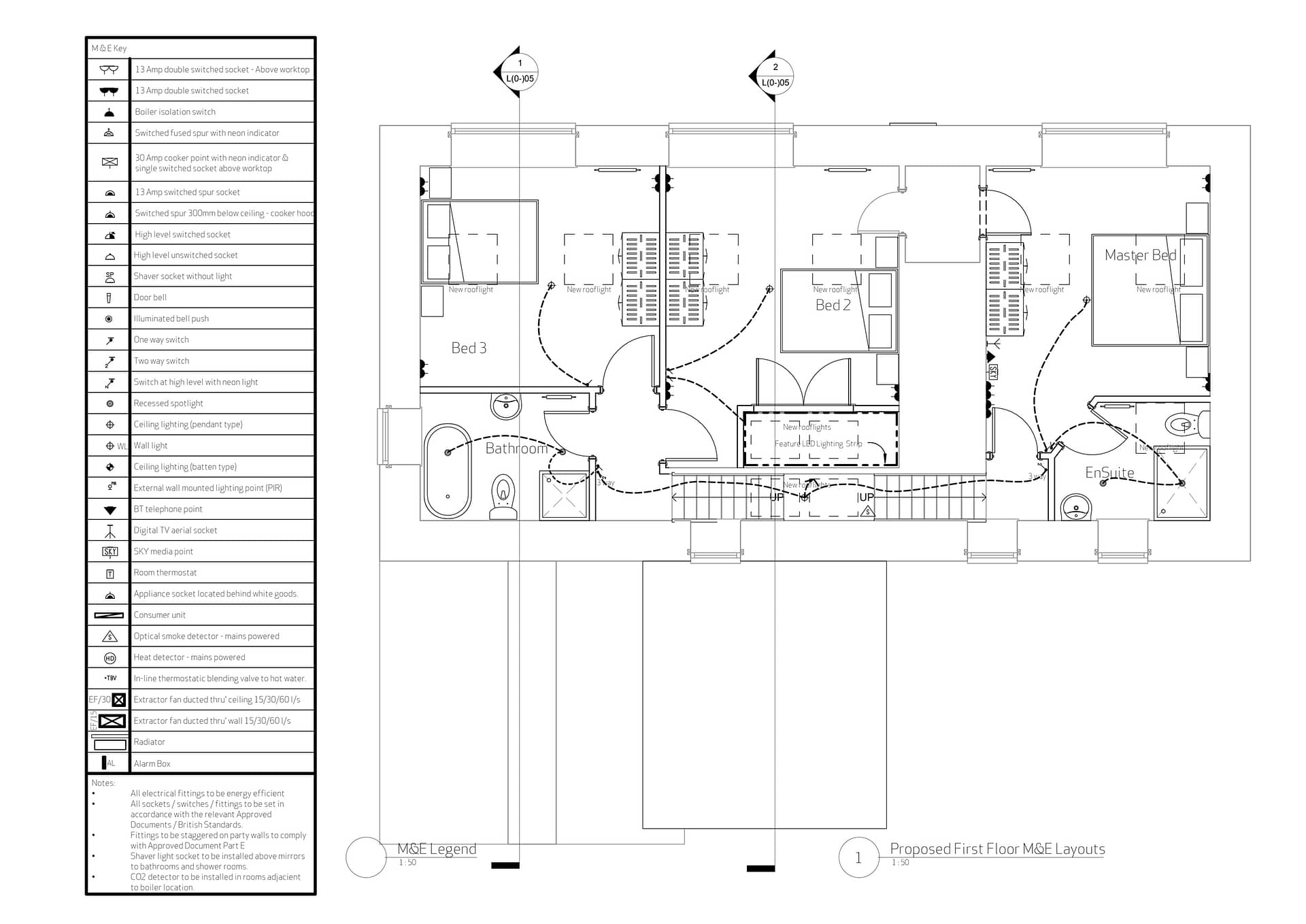 House extension and refurbishment, Glyncoli Farm, Treorchy, Wales First Floor Plan