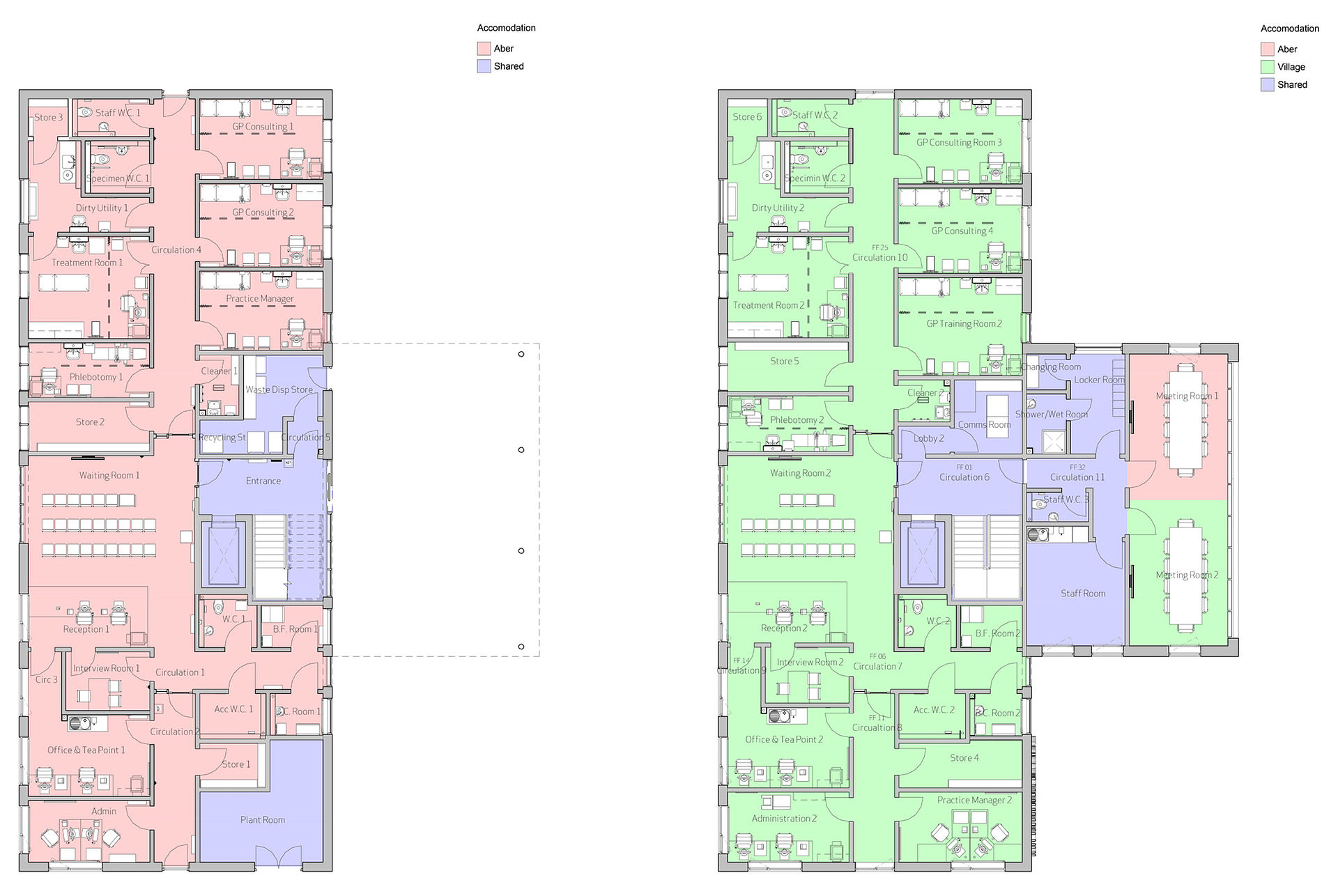 Primary Care Health Centre, Llanbradach, Wales - Floor Plans