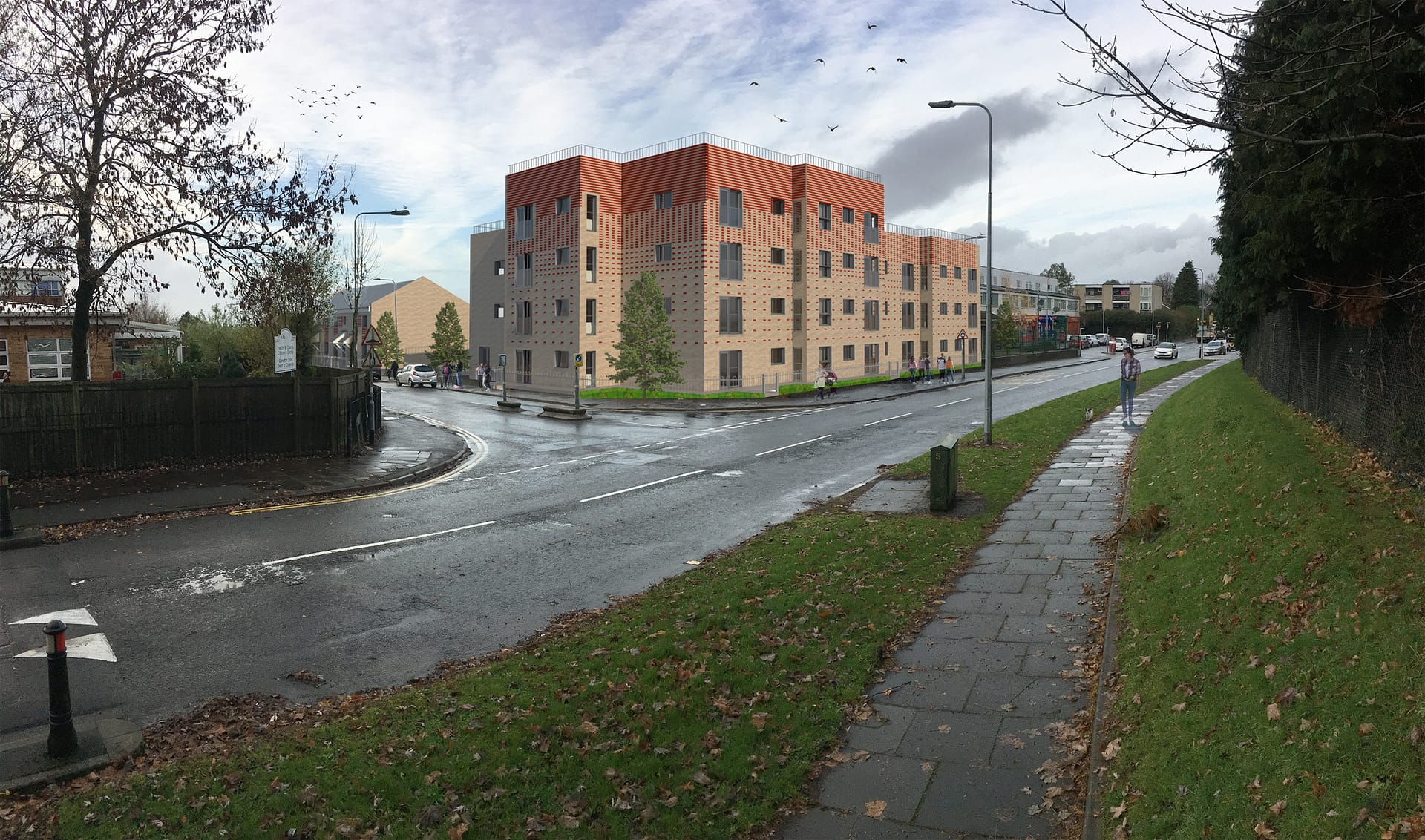 Michaelstone Road Housing, Cardiff - Apartments CGI