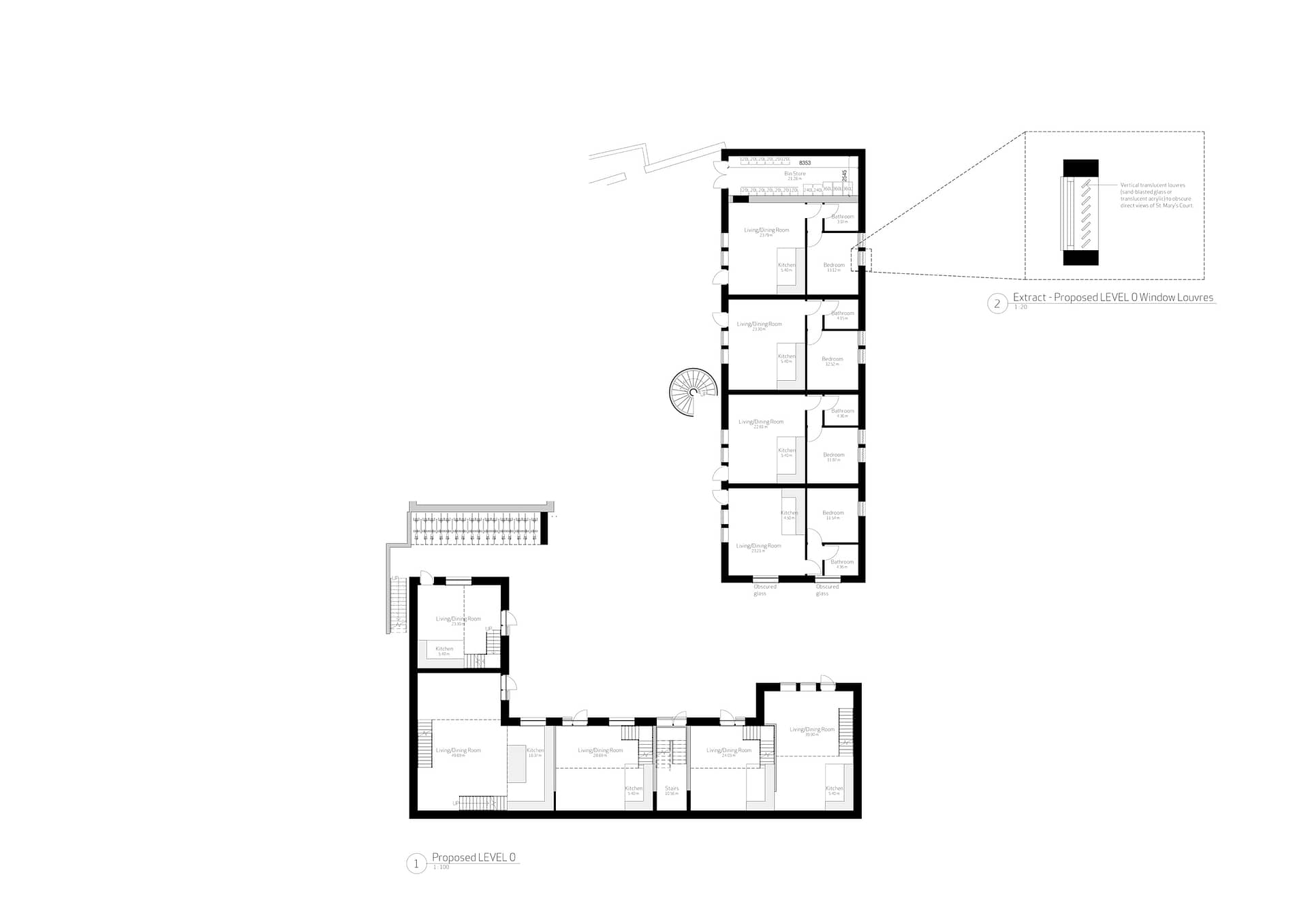 Residential Conversion, St. Mary Street, Newport - Lower Ground Apartment Plans