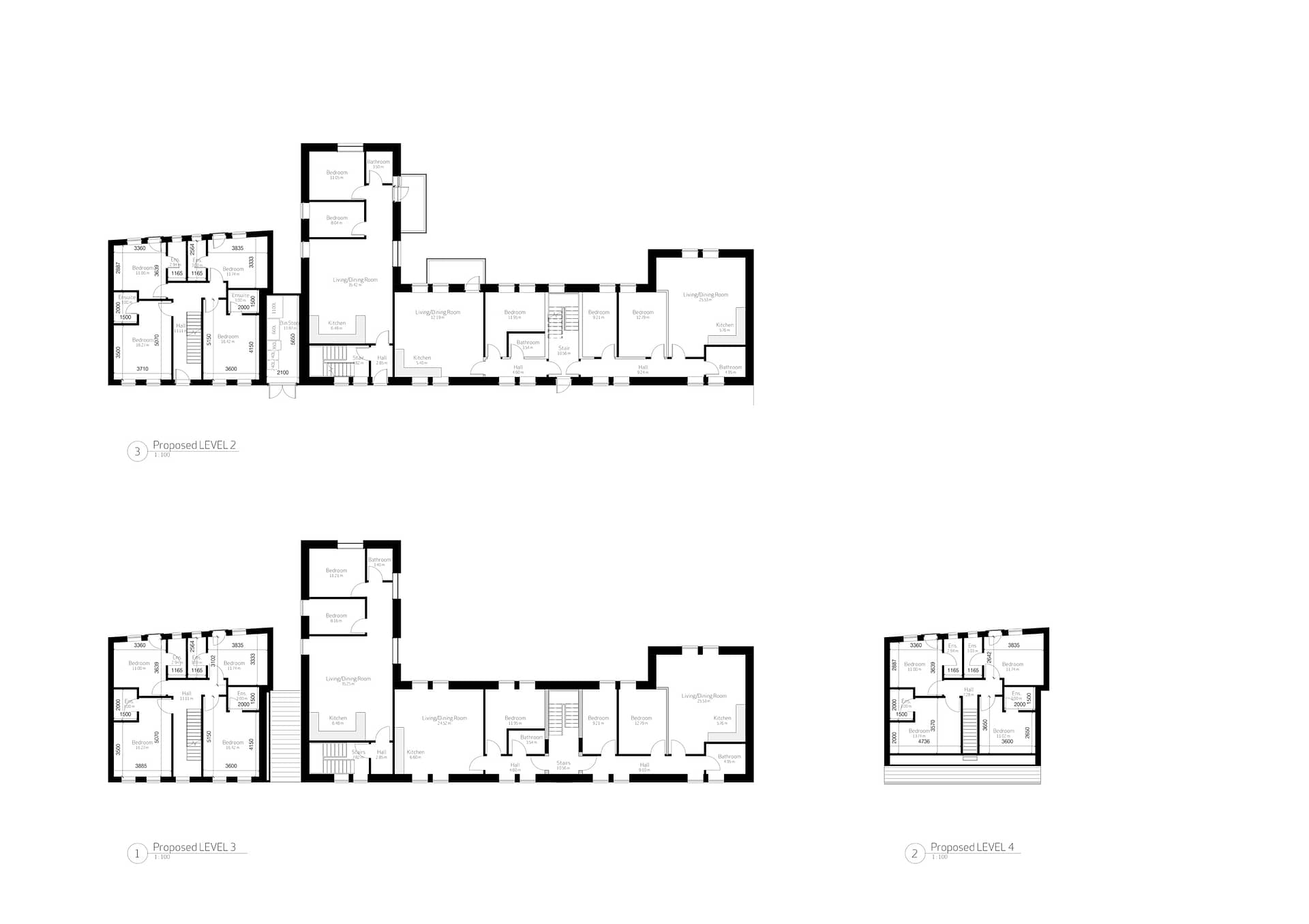 Residential Conversion, St. Mary Street, Newport - Upper Floors Apartment Plans