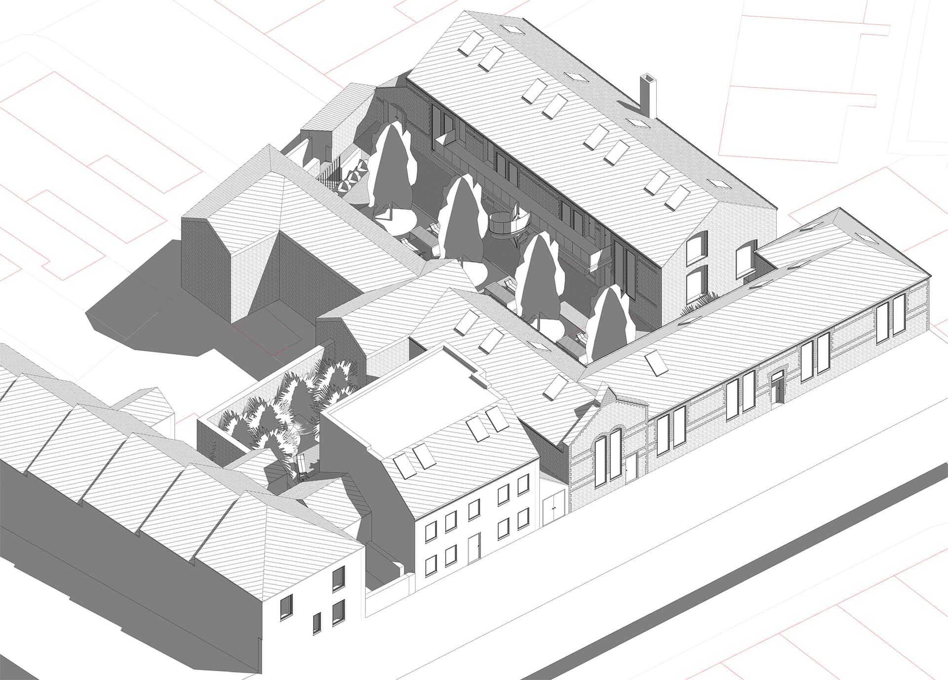 Residential Conversion, St. Mary Street, Newport - Apartments Isometric View