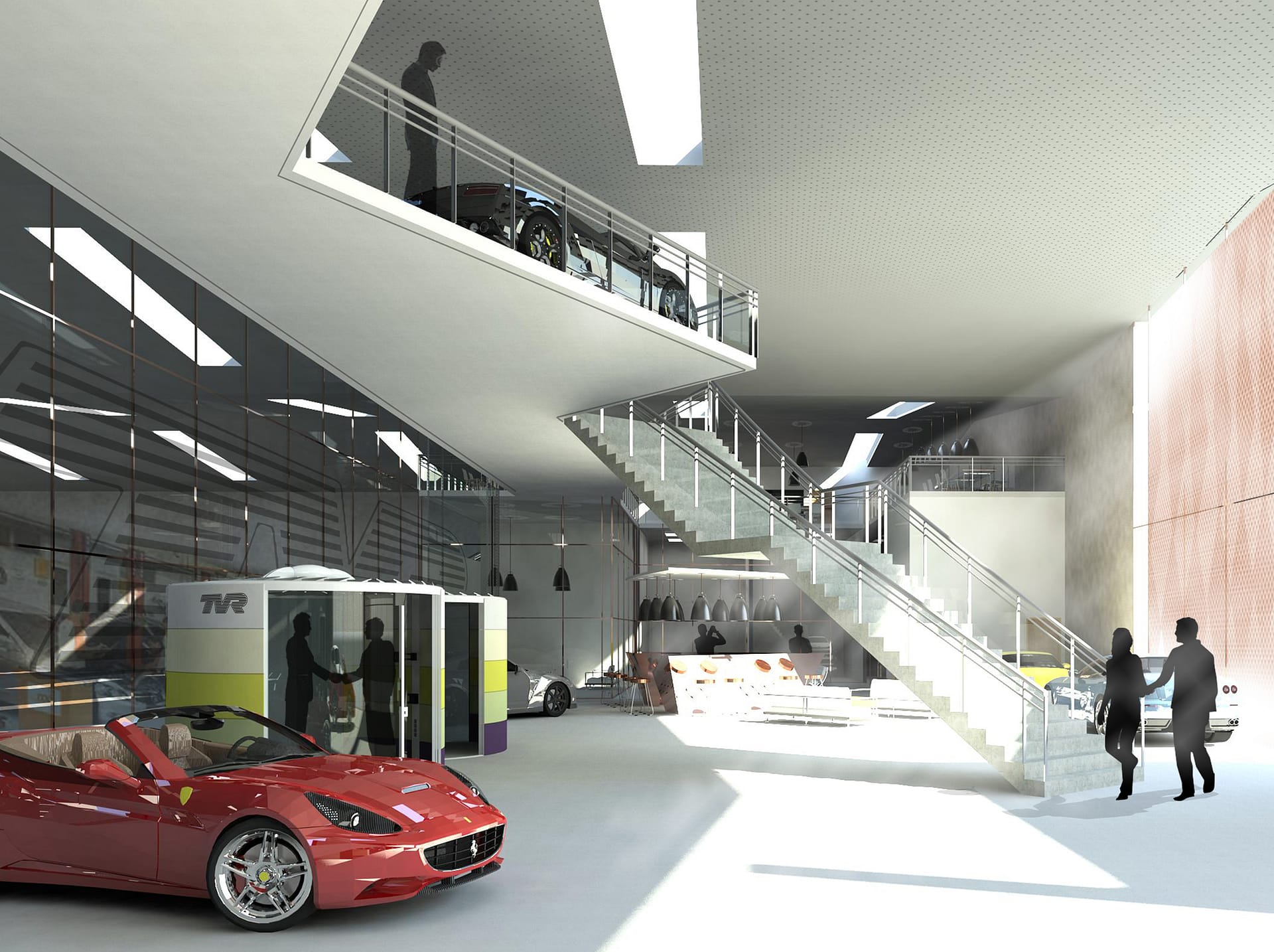 Headquarters for TVR, Ebbw Vale, Wales - CGI 2