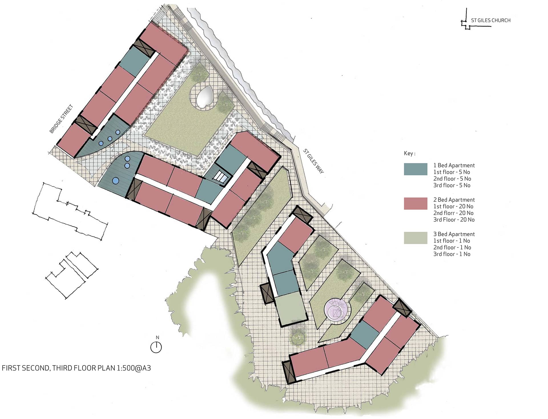Proposed Mixed-Use Development, Wrexham Upper Floor Plan