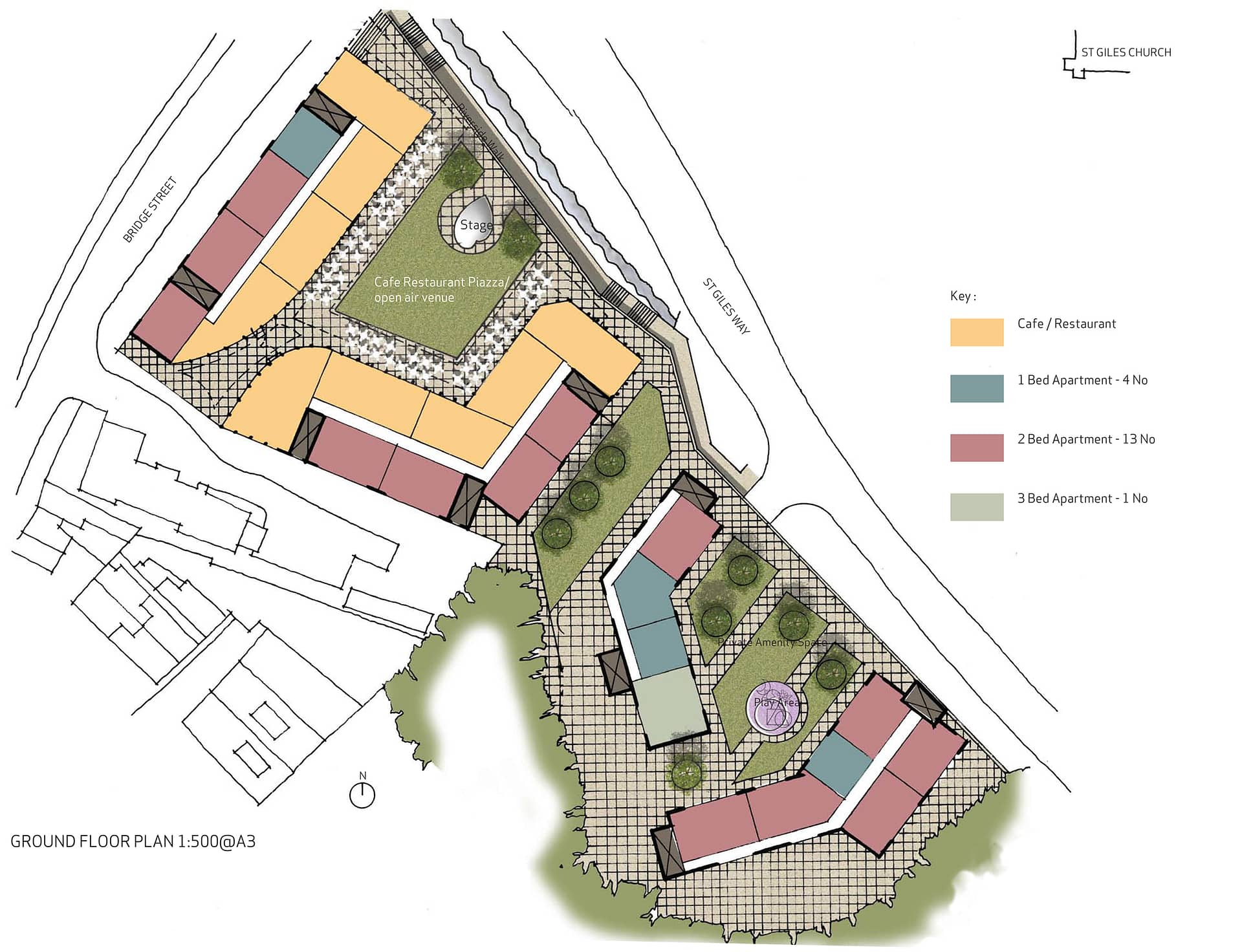 Proposed Mixed-Use Development, Wrexham Ground Floor Plan