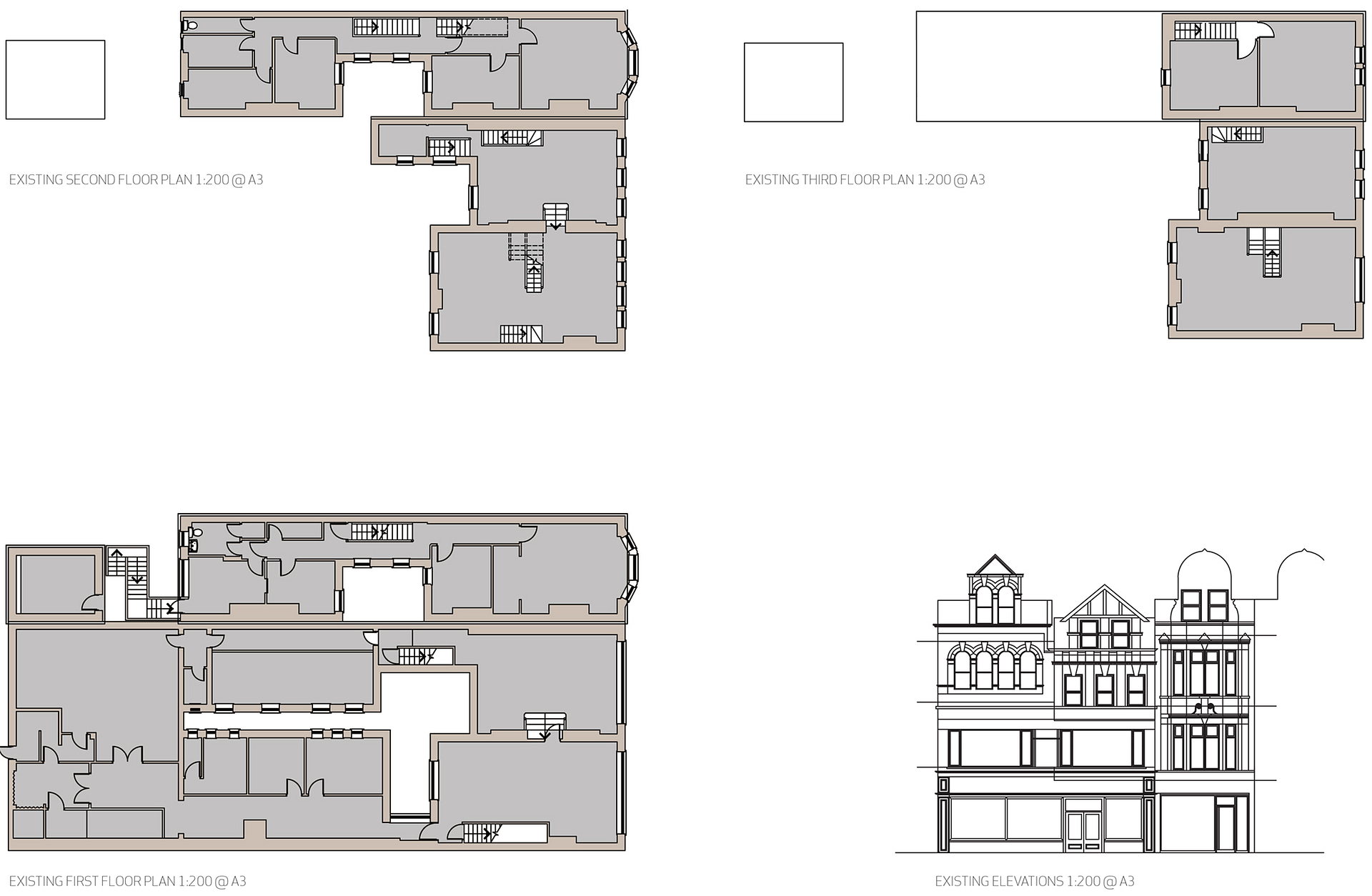 Residential Units, Commercial Street, Newport - Existing Building Plans